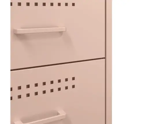 Naktsskapītis, Rozā, 36X39X68 Cm, Tērauds Vidaxl