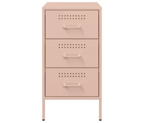 Naktsskapīši, 2 Gab., Rozā, 36X39X68 Cm, Tērauds Vidaxl