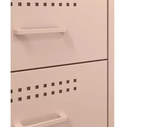 Naktsskapīši, 2 Gab., Rozā, 36X39X68 Cm, Tērauds Vidaxl