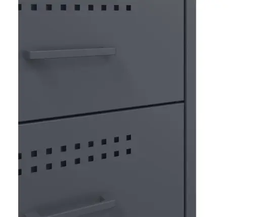 Naktsskapītis Antracītpelēks 36X39X68 Cm Tērauds Vidaxl