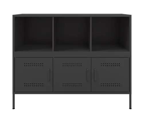 Kumode, Melna, 100,5X39X79 Cm, Tērauds Vidaxl