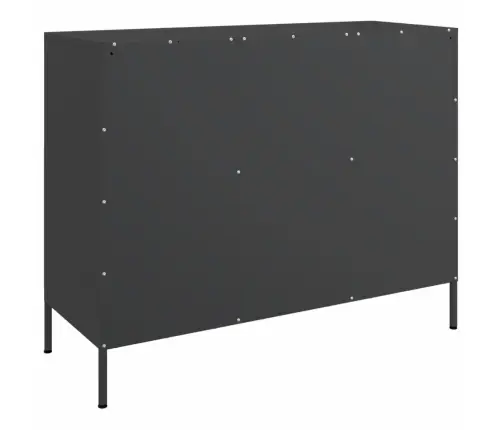 Kumode, Melna, 100,5X39X79 Cm, Tērauds Vidaxl