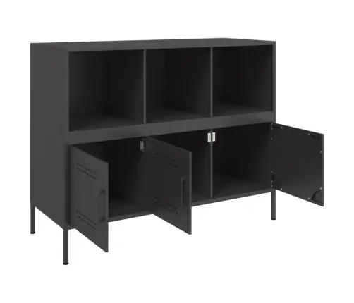 Kumode, Melna, 100,5X39X79 Cm, Tērauds Vidaxl