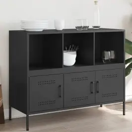 Kumode, Melna, 100,5X39X79 Cm, Tērauds Vidaxl