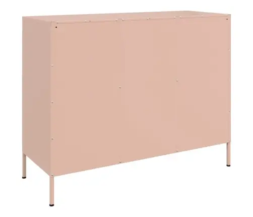 Kumode, Rozā, 100,5X39X79 Cm, Tērauds Vidaxl