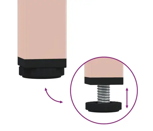 Kumode, Rozā, 100,5X39X79 Cm, Tērauds Vidaxl