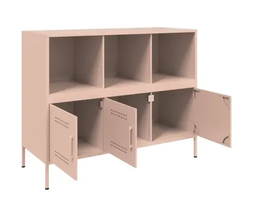 Kumode, Rozā, 100,5X39X79 Cm, Tērauds Vidaxl