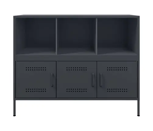 Kumode, Antracītpelēka, 100,5X39X79 Cm, Tērauds Vidaxl