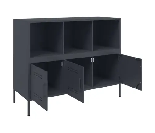 Kumode, Antracītpelēka, 100,5X39X79 Cm, Tērauds Vidaxl