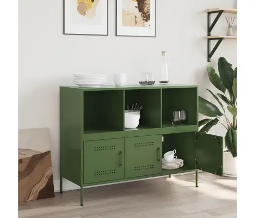 Kumode, Olīvu Zaļa, 100,5X39X79 Cm, Tērauds Vidaxl Kumode, Olīvu Zaļa, 100,5X39X79 Cm, Tērauds Vidaxl