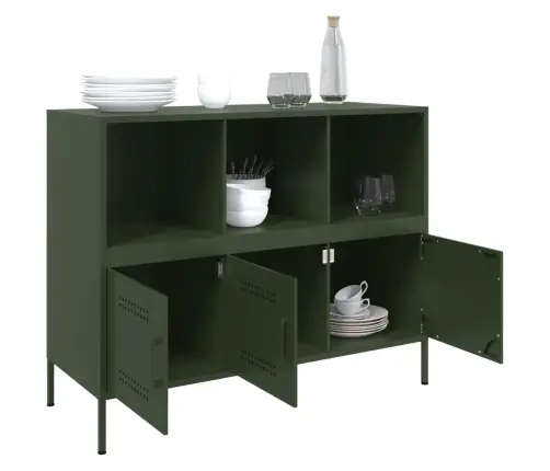 Kumode, Olīvu Zaļa, 100,5X39X79 Cm, Tērauds Vidaxl Kumode, Olīvu Zaļa, 100,5X39X79 Cm, Tērauds Vidaxl