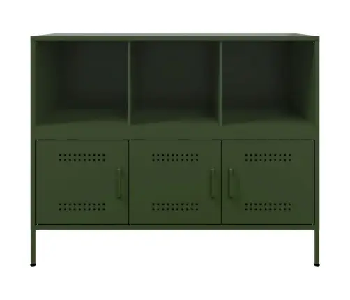 Kumode, Olīvu Zaļa, 100,5X39X79 Cm, Tērauds Vidaxl Kumode, Olīvu Zaļa, 100,5X39X79 Cm, Tērauds Vidaxl