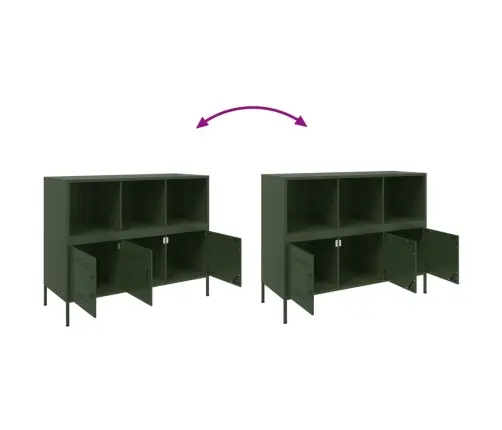 Kumode, Olīvu Zaļa, 100,5X39X79 Cm, Tērauds Vidaxl Kumode, Olīvu Zaļa, 100,5X39X79 Cm, Tērauds Vidaxl