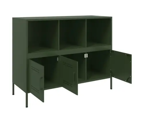 Kumode, Olīvu Zaļa, 100,5X39X79 Cm, Tērauds Vidaxl Kumode, Olīvu Zaļa, 100,5X39X79 Cm, Tērauds Vidaxl