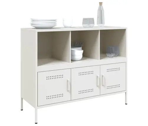 Šoninė Spintelė, Baltos Spalvos, 100,5X39X79cm Plienas