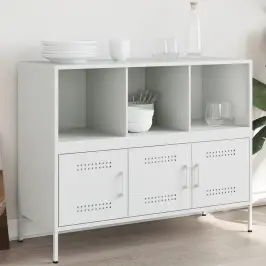 Kumode, Balta, 100,5X39X79 Cm, Tērauds Vidaxl