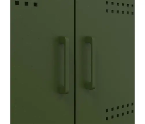 Kumode, Olīvu Zaļa, 100,5X39X79 Cm, Tērauds Vidaxl