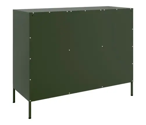 Kumode, Olīvu Zaļa, 100,5X39X79 Cm, Tērauds Vidaxl