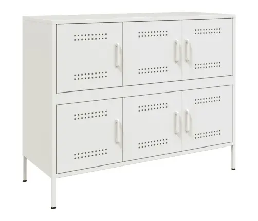 Kumode, Balta, 100,5X39X79 Cm, Tērauds Vidaxl