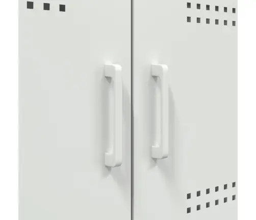 Kumode, Balta, 100,5X39X79 Cm, Tērauds Vidaxl