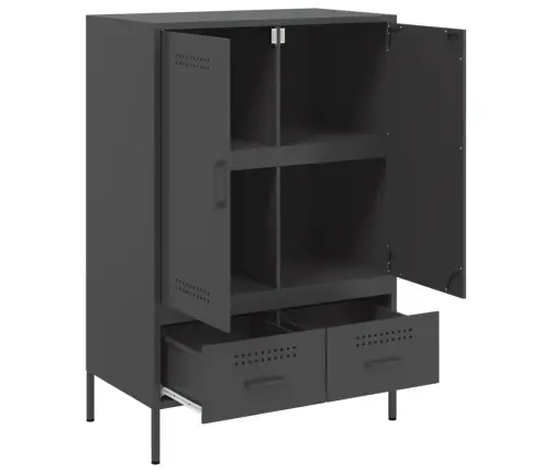 Kumode, Melna, 68X39X101,5 Cm, Tērauds Vidaxl Kumode, Melna, 68X39X101,5 Cm, Tērauds Vidaxl