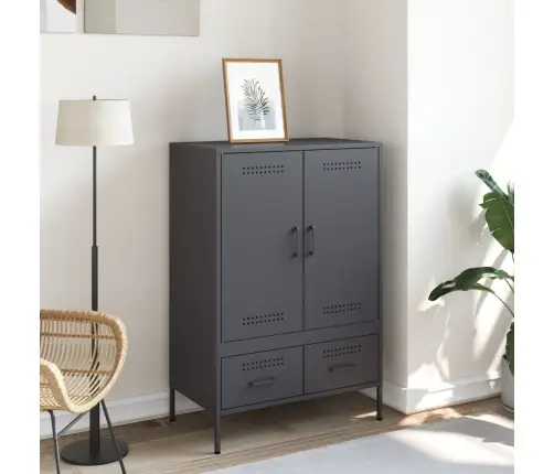 Augstais Skapītis Pelēks 68X39X101,5 Cm Tērauds Vidaxl