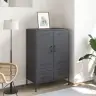 Augstais Skapītis Pelēks 68X39X101,5 Cm Tērauds Vidaxl