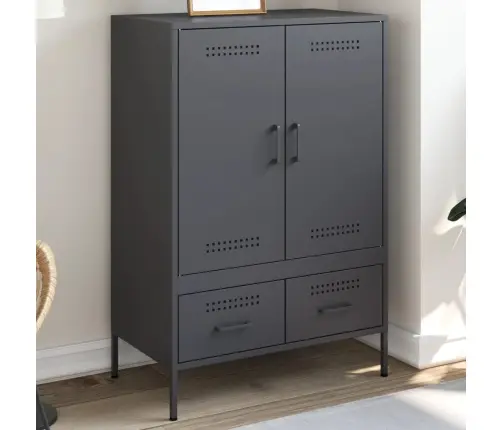 Augstais Skapītis Pelēks 68X39X101,5 Cm Tērauds Vidaxl