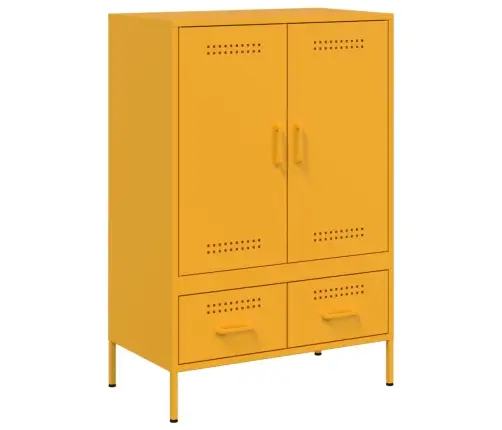 Kõrge Kapp, Sinepikollane, 68X39X101,5 cm Teras