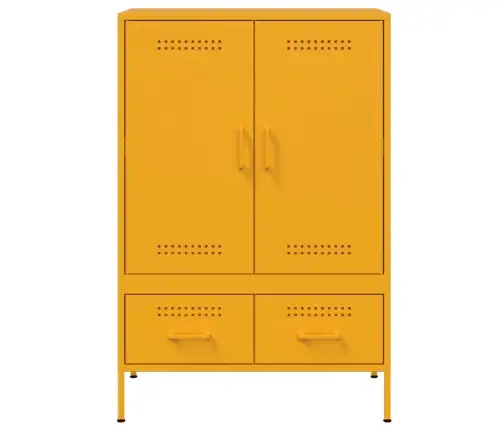 Kõrge Kapp, Sinepikollane, 68X39X101,5 cm Teras