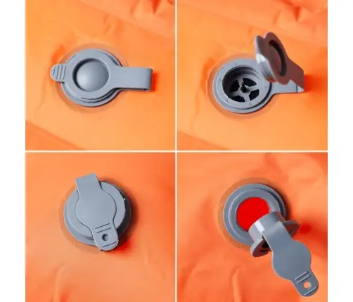 Pašpiepūšams Kempinga Matracis, Spilveni, Divvietīgs, Oranžs Vidaxl