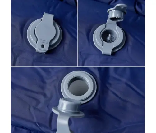 Pašpiepūšams Kempinga Matracis, Spilvens Vienvietīgs Tumši Zils Vidaxl