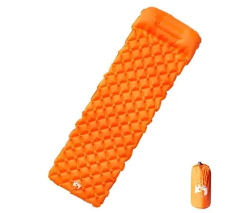 Täispumbatav Matkamadrats Padjaga, 1 Inimesele, Oranž