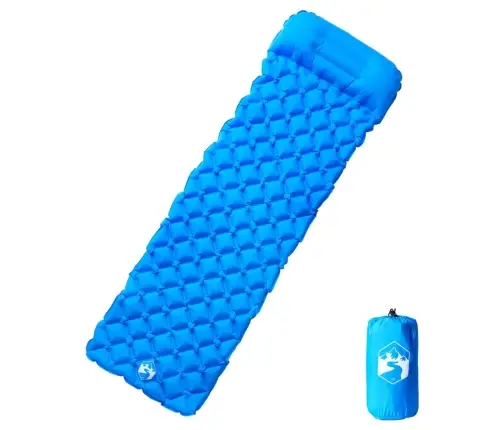 Pripučiamas Čiužinys Su Pagalve, Mėlynas, Vienvietis