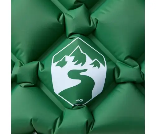 Piepūšams Kempinga Matracis, Spilvens, Vienvietīgs, Zaļš Vidaxl