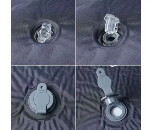 Isetäituv Matkamadrats Koos Sisseehitatud Padjaga, Hall