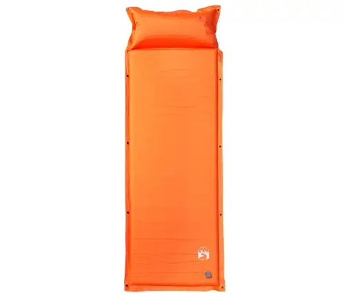 Pašpiepūšams Kempinga Matracis, Spilvens, Vienvietīgs, Oranžs Vidaxl