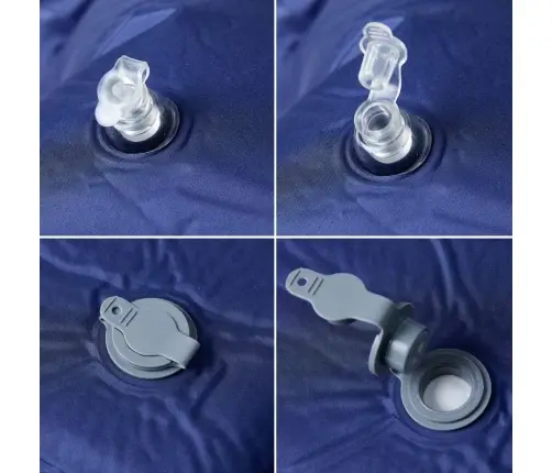 Pašpiepūšams Kempinga Matracis, Spilvens Vienvietīgs Tumši Zils Vidaxl