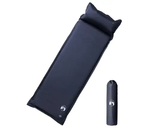 Pašpiepūšams Kempinga Matracis, Spilvens, Vienvietīgs, Pelēks Vidaxl