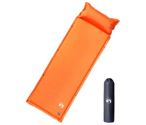 Pašpiepūšams Kempinga Matracis, Spilvens, Vienvietīgs, Oranžs Vidaxl