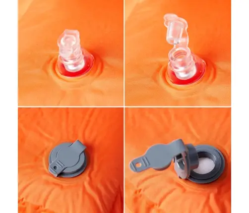 Pašpiepūšams Kempinga Matracis, Spilvens, Vienvietīgs, Oranžs Vidaxl