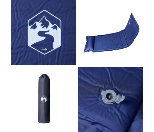 Isetäituv 1 Inimesele Matkamadrats Koos Patjadega, Tumesinine