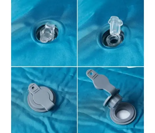 Pašpiepūšams Kempinga Matracis, Spilvens, Vienvietīgs, Zils Vidaxl