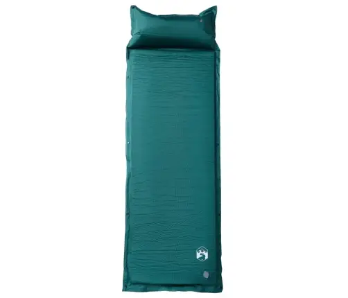 Pašpiepūšams Kempinga Matracis, Spilvens, Vienvietīgs, Zaļš Vidaxl