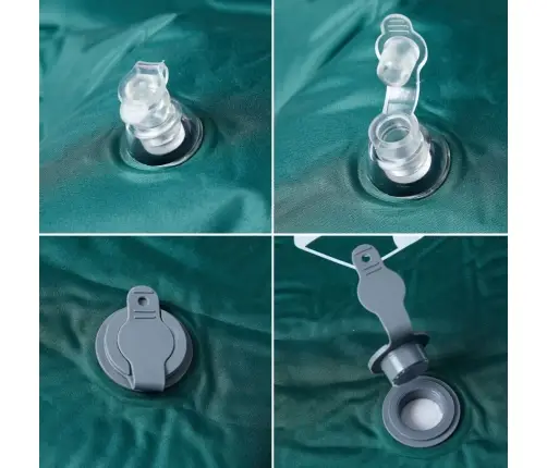 Pašpiepūšams Kempinga Matracis, Spilvens, Vienvietīgs, Zaļš Vidaxl