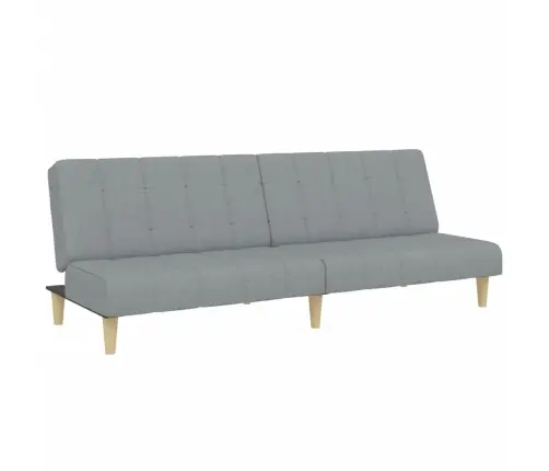 2-Vietīga Dīvāngulta Ar Kāju Balstu, Gaiši Pelēks Audums Vidaxl 2-Vietīga Dīvāngulta Ar Kāju Balstu, Gaiši Pelēks Audums Vidaxl
