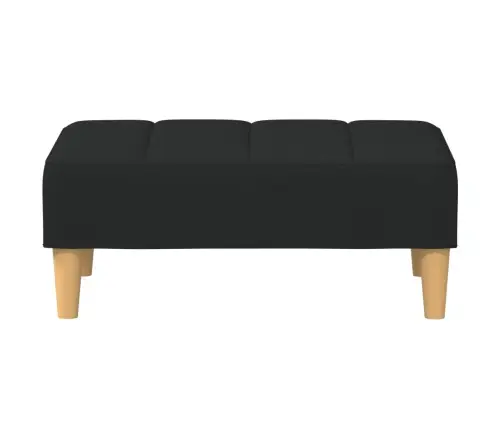 Dvivietė Sofa-Lova Su Pakoja, Juodos Spalvos, Audinys