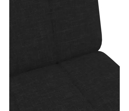 Dvivietė Sofa-Lova Su Pakoja, Juodos Spalvos, Audinys