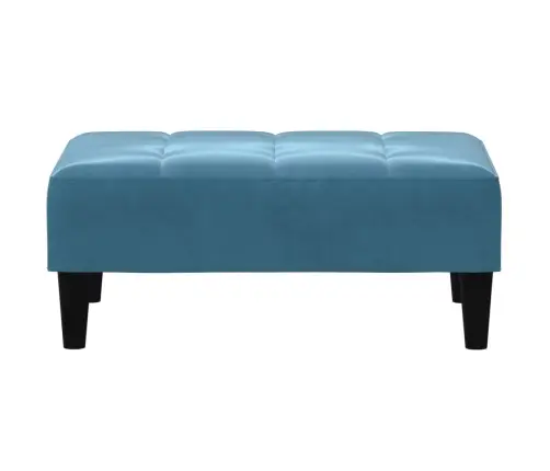 2-Vietīga Dīvāngulta Ar Kāju Balstu, Zils Samts Vidaxl