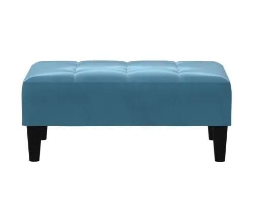 2-Vietīga Dīvāngulta Ar Kāju Balstu, Zils Samts Vidaxl